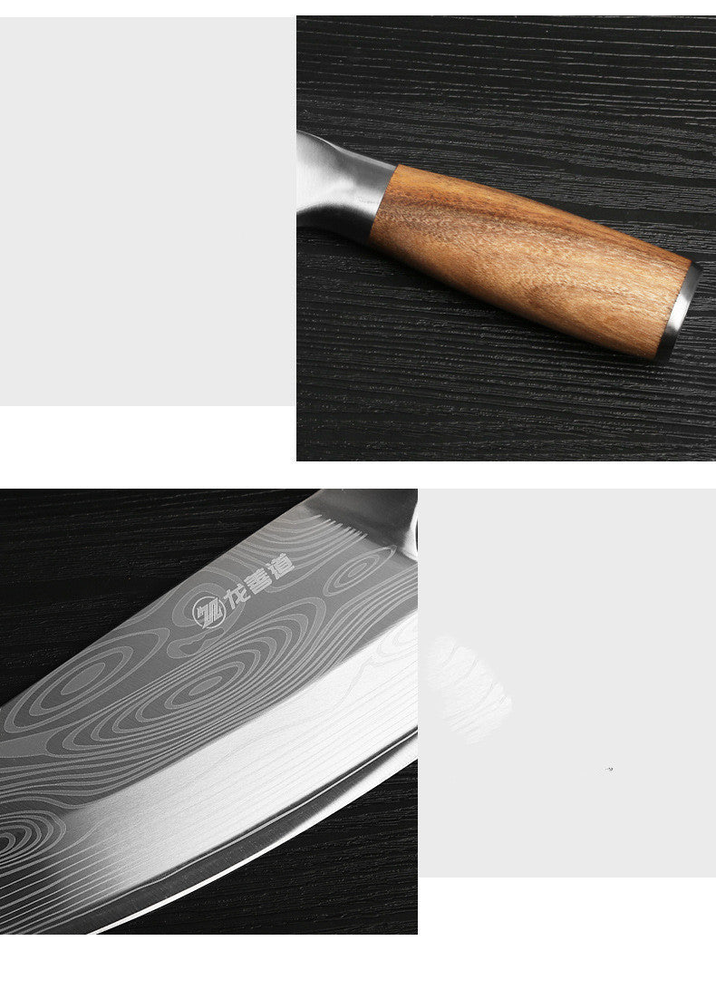 Stainless Steel Kitchen Knife With Wooden Handle