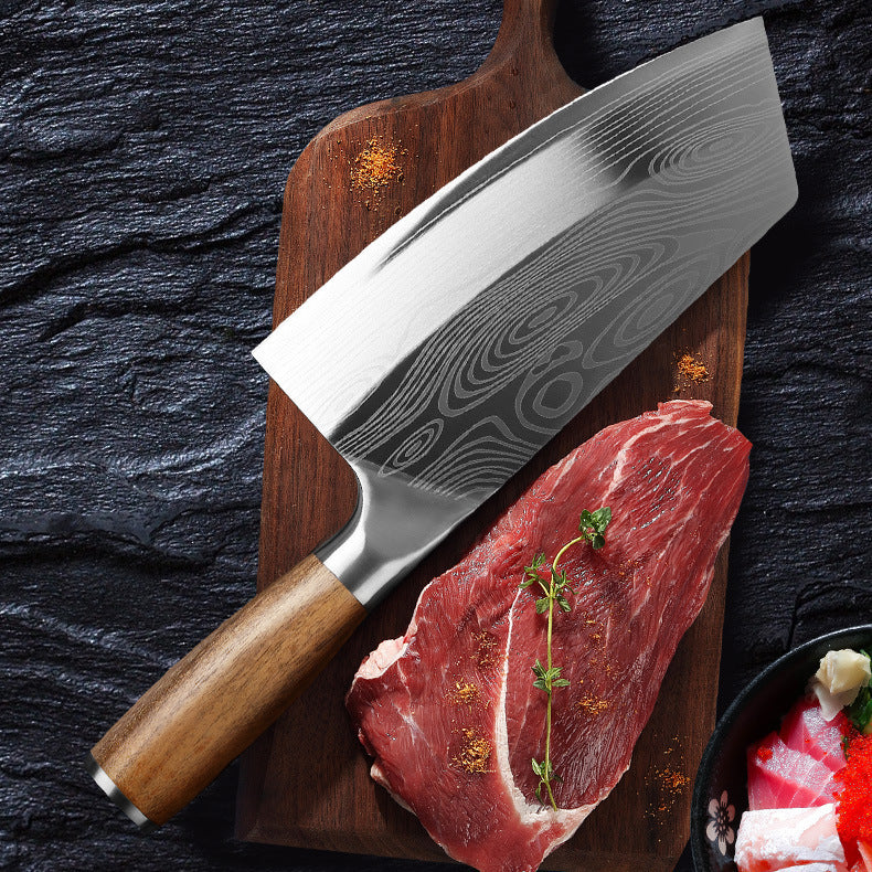 Stainless Steel Kitchen Knife With Wooden Handle